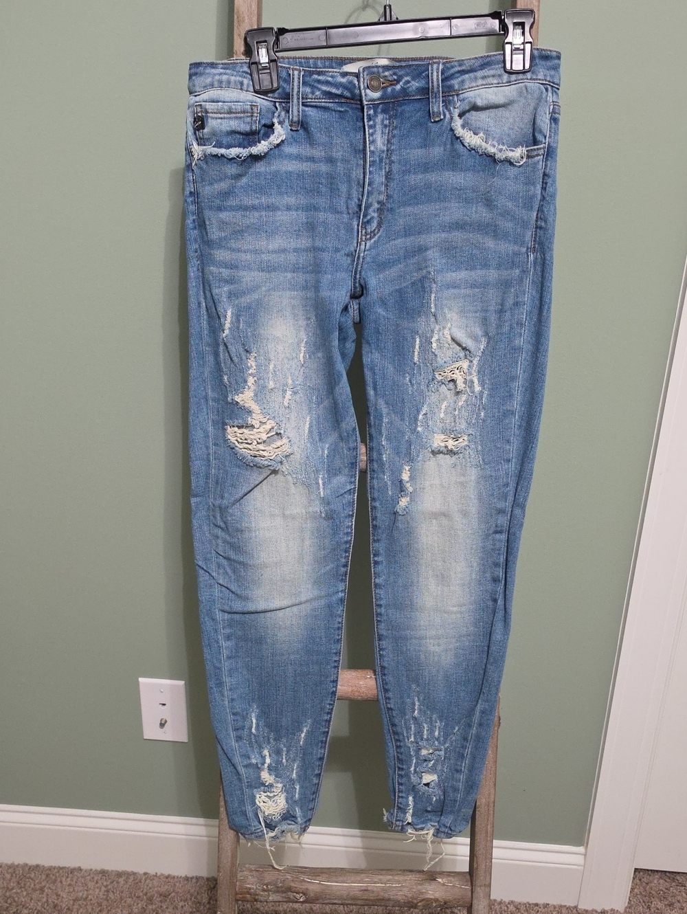 KanCan Light Blue Distressed Boyfriend Jeans